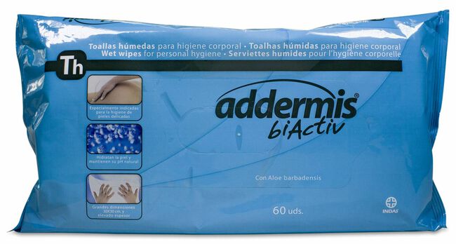 Addermis Dermoprotección Adultos Toallas Humedas 60 U 