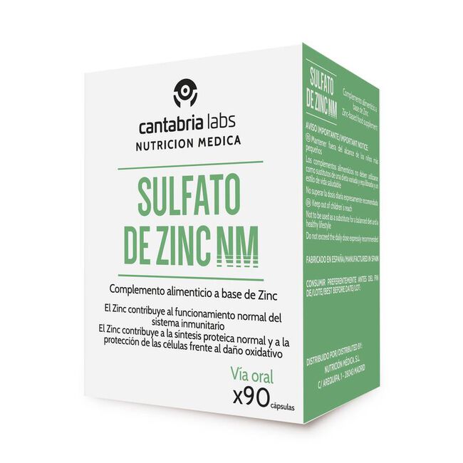 Sulfato De Zinc Nm 90 Cápsulas 