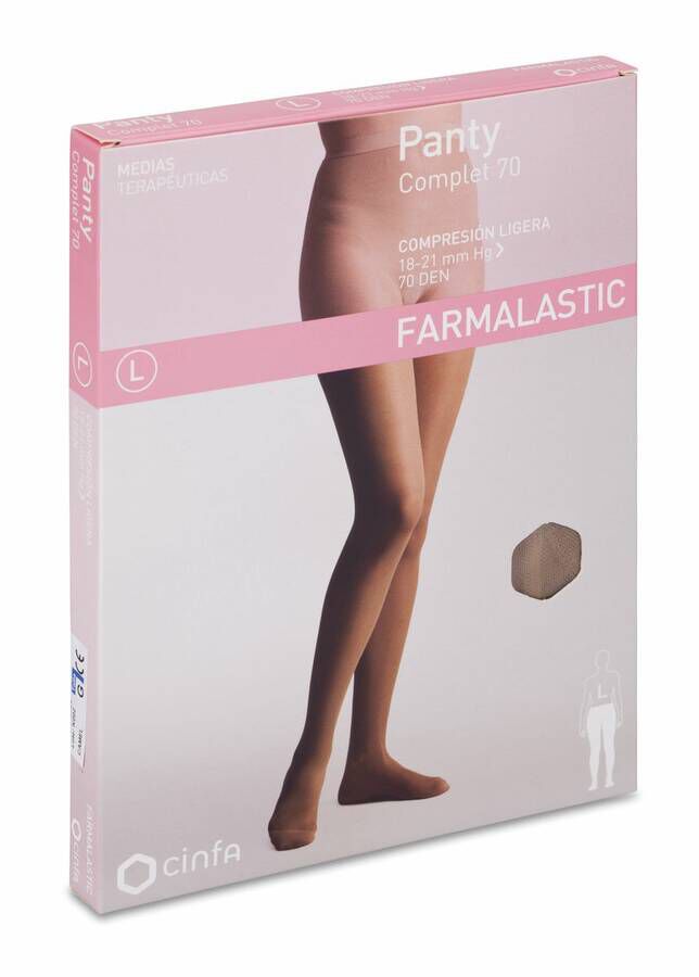 Panty Comprimidos Ligera Farmalastic 70 Den Camel T- Gde 