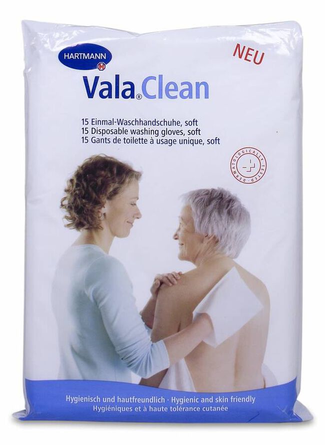 Manopla Limpieza Desechable Vala Clean 15 U 