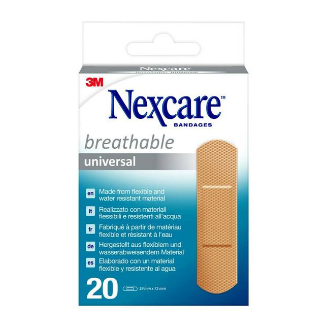 Nexcare Universal 3M Aposito Adhesivo 19 X 76 Mm 20 U 