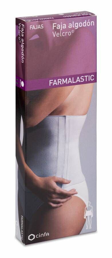 Faja Farmalastic Algodon Velcro Blanca T- 2 