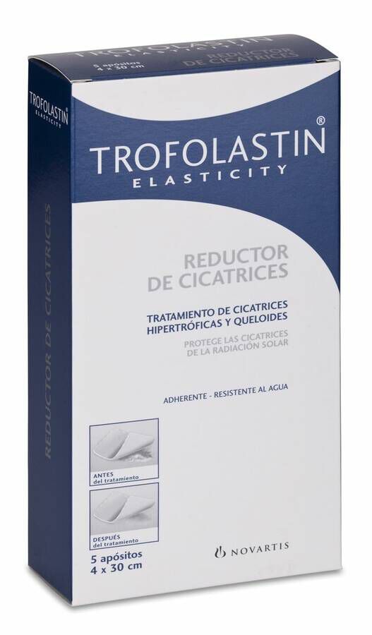 Trofolastin Reductor De Cicatrices e Carreras 4 X 30 Cm 5 U 