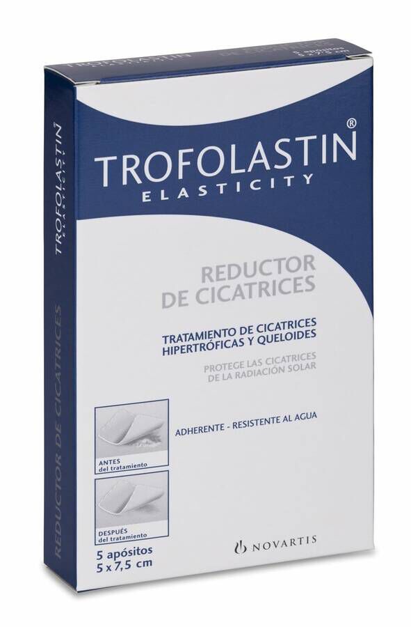 Trofolastin Reductor De Cicatrices e Carreras 5 X 7,5 Cm 5 U 