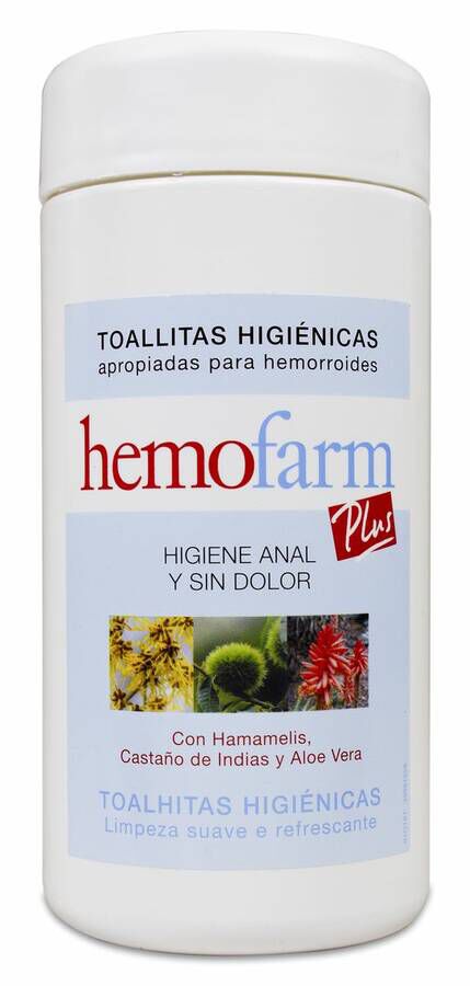 Hemofarm Plus Toallitas Bote 60 Toallitas 