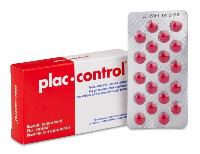 Plac Control Revelador Placa Dental 20 Comprimidos 