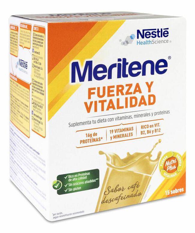 Meritene 30 gr 15 U Cafe Descafeinado 