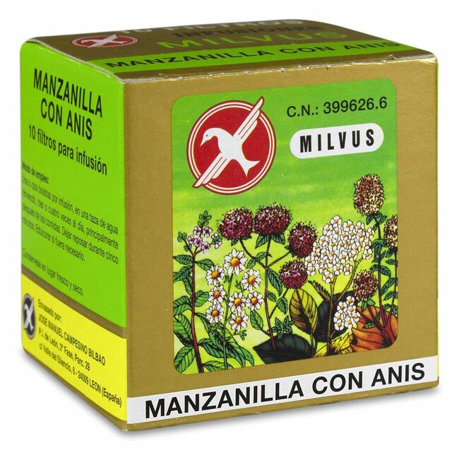 Manzanilla Con Anis Milvus 1.2 gr 10 Filtros