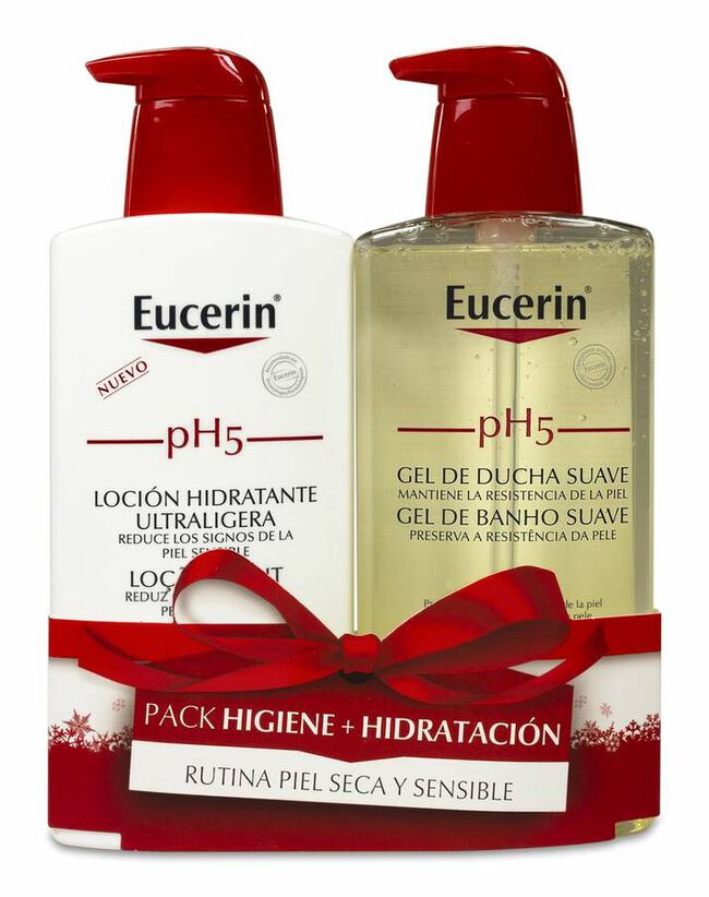 Pack Eucerin Ph5 Gel Ducha Suave + Loción Hidratante Ultraligera, 400 ml + 400 ml