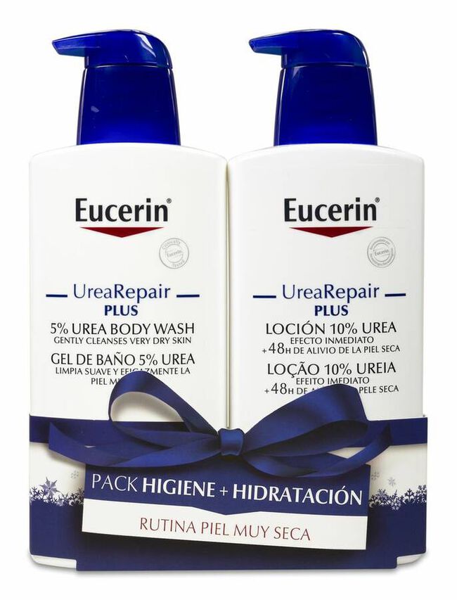 Pack Eucerin Body Urea Gel De Baño + Loción, 400 ml + 400 ml