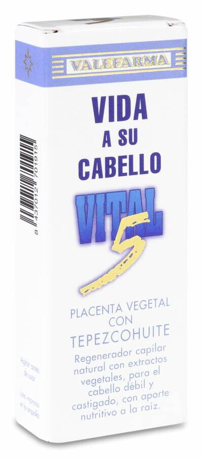 Vital 5 Vida a su Cabello, 2 Ampollas