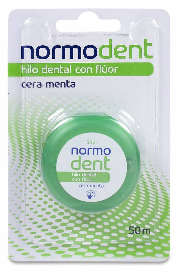 Normodent Hilo Dental con Flúor Sabor Menta 50 m, 1 Ud