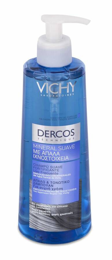 Vichy Dercos Champú Mineral Suave, 400 ml