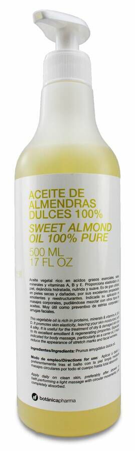 Botánicapharma Aceite Almendras Dulces, 500 ml