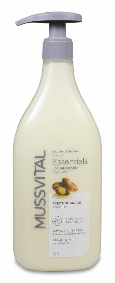 Mussvital Essentials Loción Aceite de Argán, 400 ml