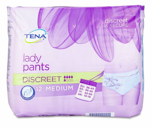 Tena Lady Pants Discreet Talla M, 12 Uds