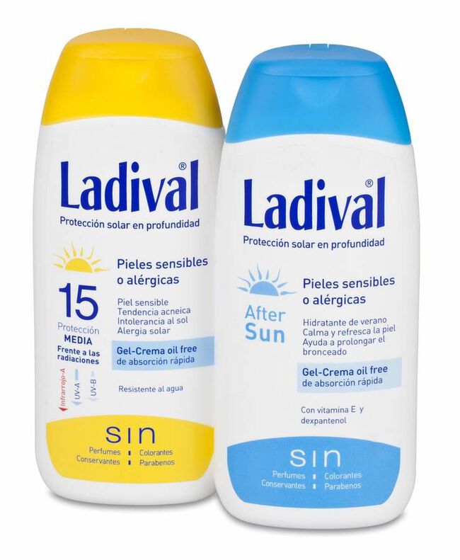 Pack Ladival Fotoprotector SPF 15 Gel-Crema + After Sun, 1 Ud