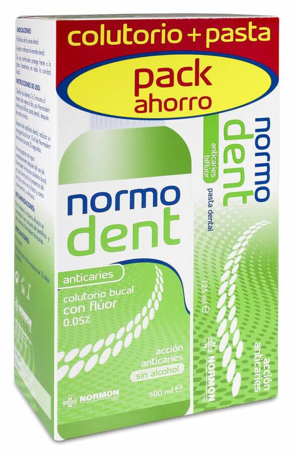 Pack Normodent Anticaries Pasta + Colutorio, 1 Ud