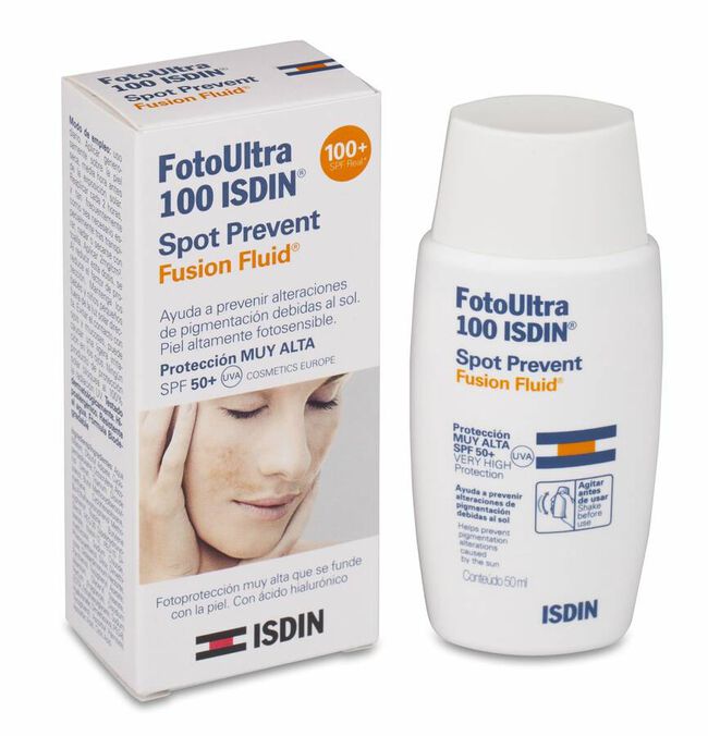 Isdin FotoUltra 100 Spot Prevent Fusion Fluid Antimanchas SPF 50+, 50 ml