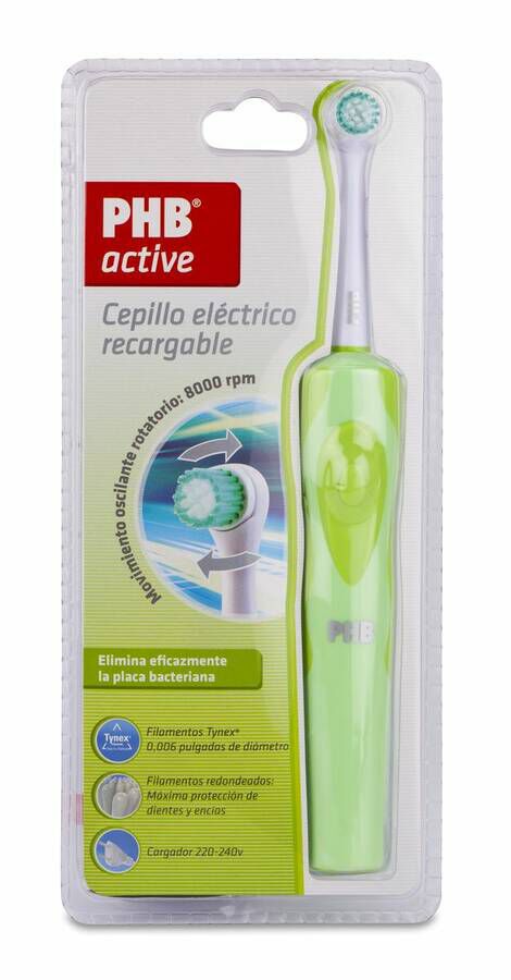 PHB Active Cepillo Eléctrico Recargable Verde, 1 Ud