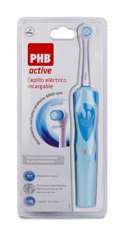 PHB Active Cepillo Eléctrico Recargable Azul, 1 Ud