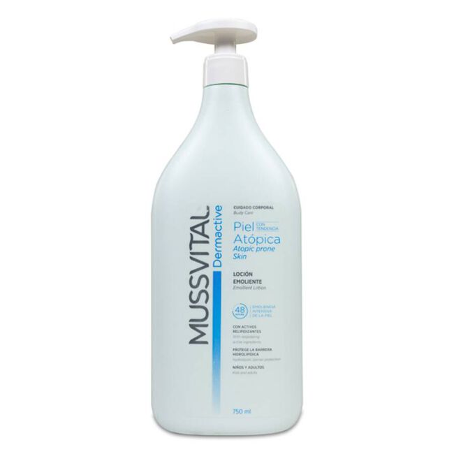 Mussvital Dermactive Loción Emoliente para Piel Atópica, 750 ml