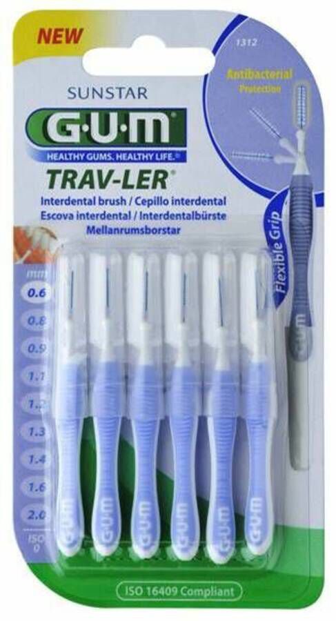 GUM Interdental Trav-Ler 0,6 mm, 6 Uds