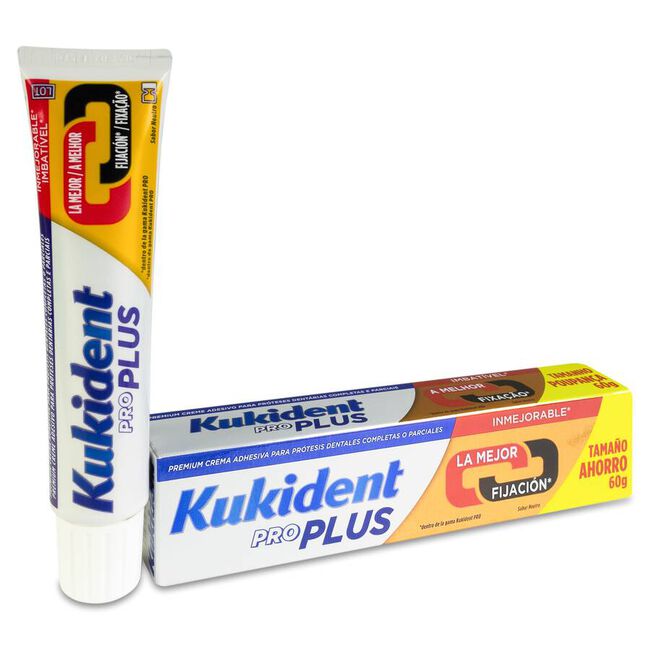 Kukident Pro Doble Acción Crema Adhesiva Neutro, 60 g