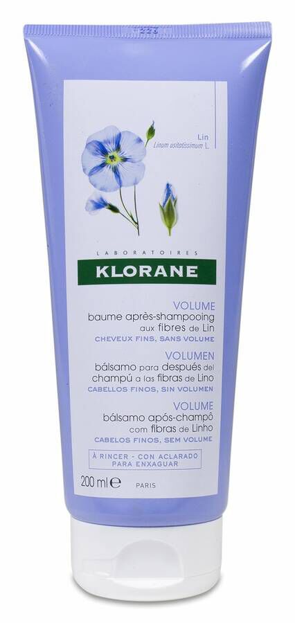 Klorane Bálsamo para Después del Champú a las Fibras de Lino, 200 ml