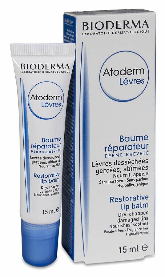 Bioderma Atoderm Lèvres Bálsamo Labial Reparador, 15 ml