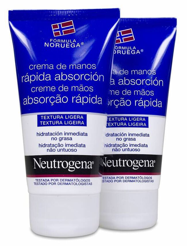 Duplo Neutrogena Crema de Manos Rápida Absorción, 2 Uds