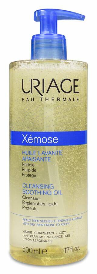 Uriage Xémose Aceite Limpiador Calmante, 500 ml