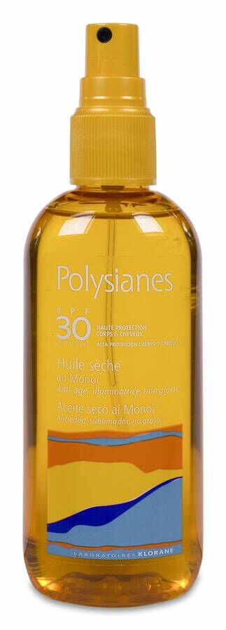 Polysianes Aceite Seco al Monoi SPF 30, 150 ml