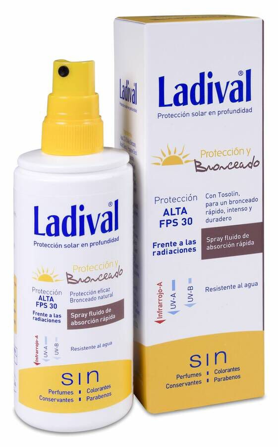 Ladival Protección y Bronceado Spray SPF 30, 150 ml