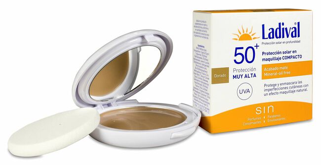 Ladival Maquillaje Compacto Dorado SPF 50+, 10 g