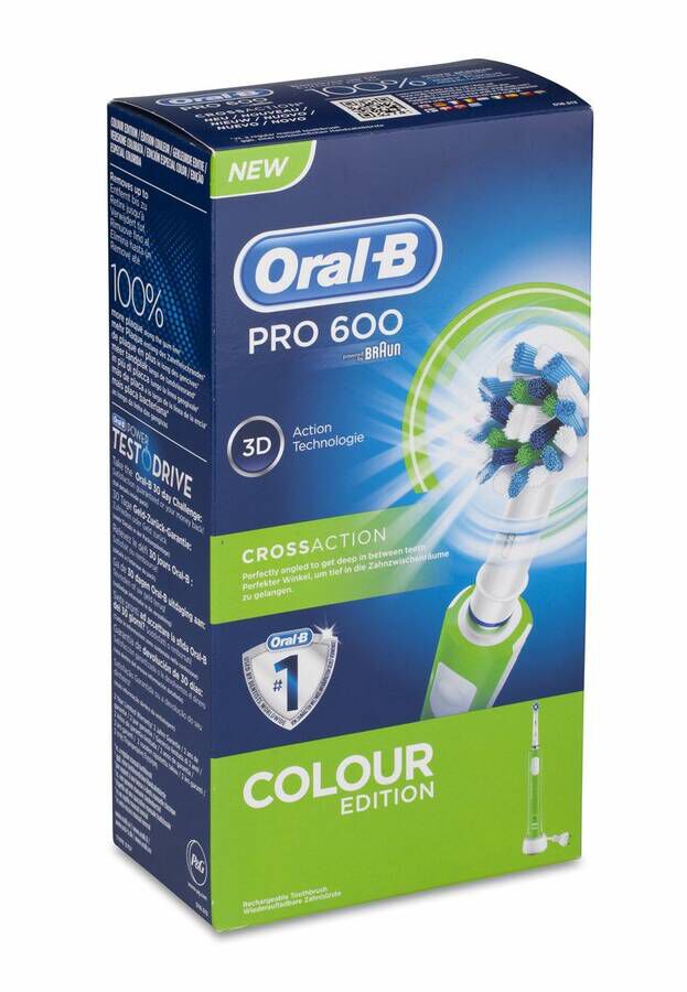 Oral-B Pro 600 Cross Action Colour Edition Verde