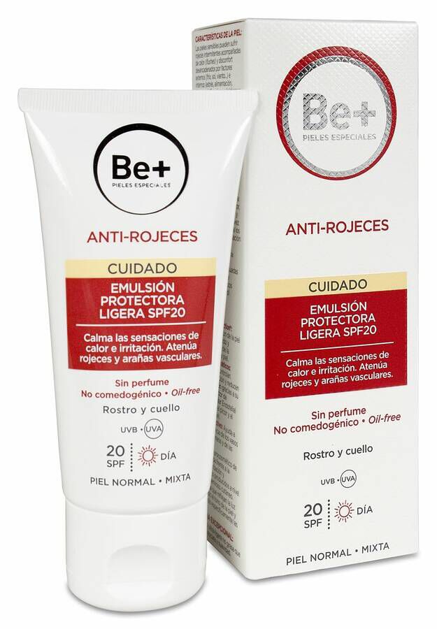 Be+ Anti-Rojeces Emulsión Ligera SPF 20, 50 ml