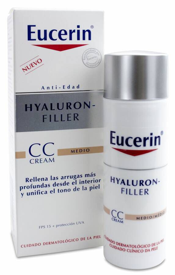 Eucerin Hyaluron-Filler CC Cream Tono Medio, 50 ml