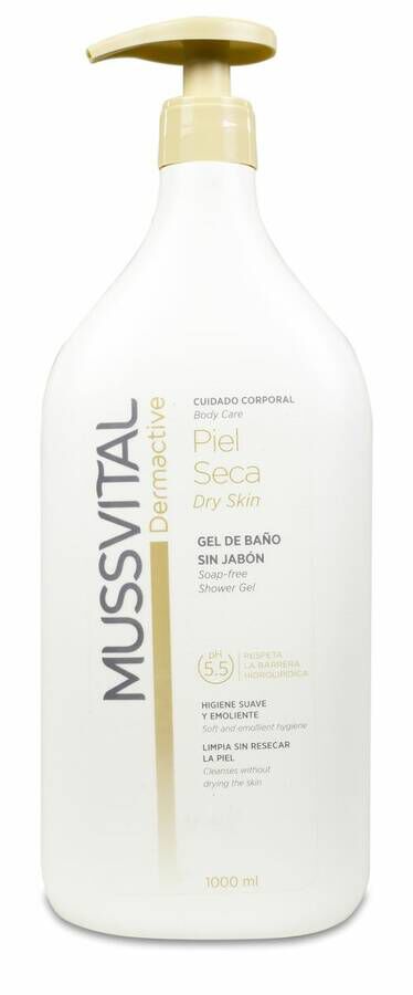 Mussvital Dermactive Gel de Baño Piel Seca, 1 L