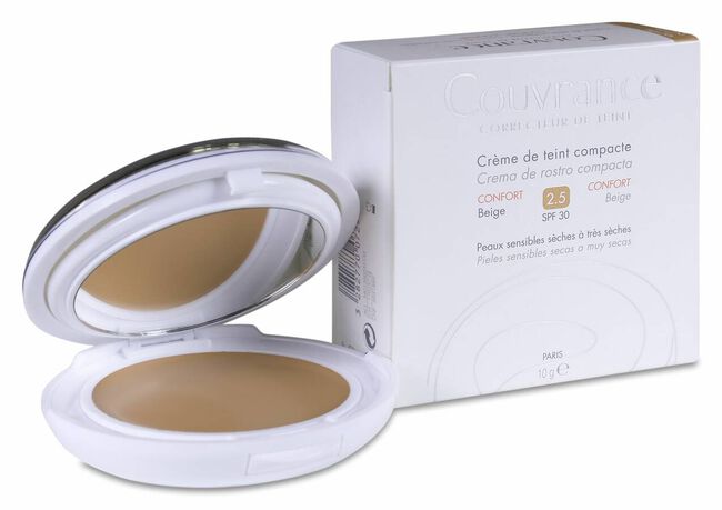 Avène Couvrance Crema Compacta Confort Tono 2.5 Beige SPF 30, 9,5 g