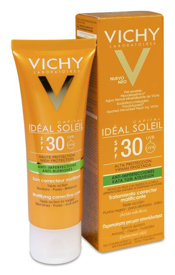 Vichy Idéal Soleil Protector Anti-Imperfecciones SPF 30, 50 ml