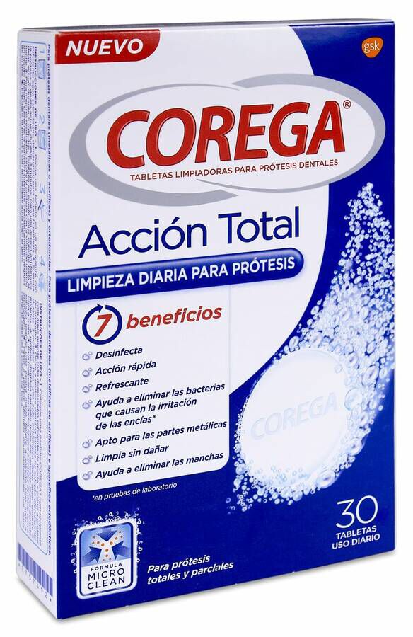 Corega Acción Total, 30 Uds