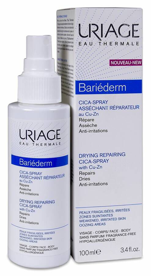 Uriage Bariéderm Cica Spray Secante Reparador, 100 ml