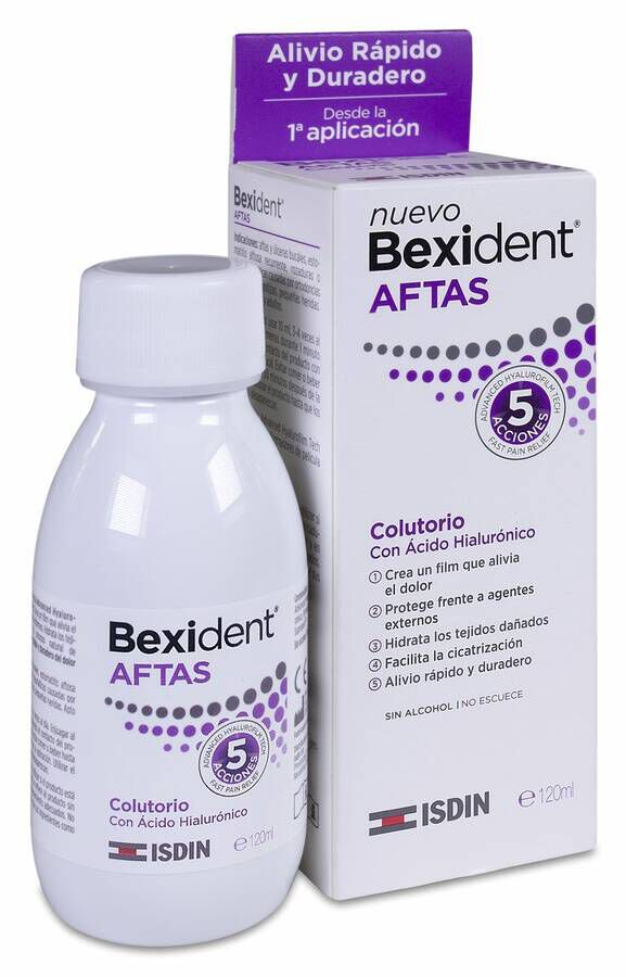 Isdin Bexident Aftas Colutorio, 120 ml