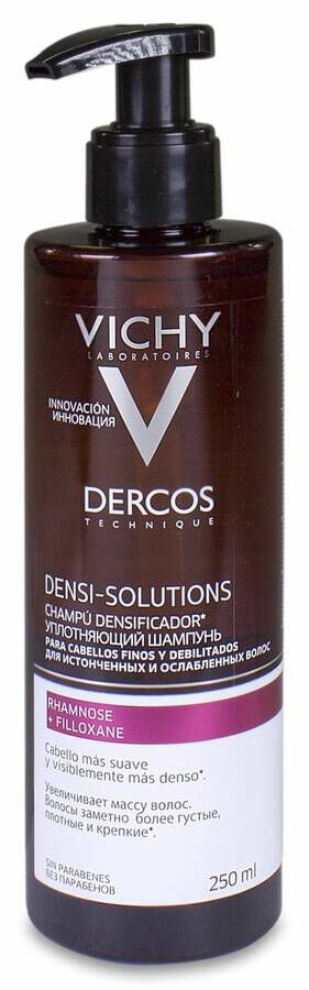 Vichy Dercos Densi-Solutions Champú Densificador, 250 ml