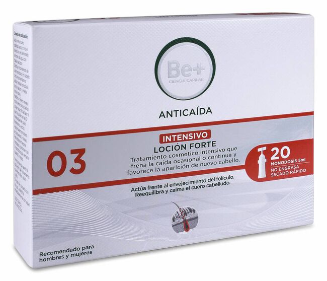 Be+ Anticaída Loción Fortalecedora, 20 Ampollas