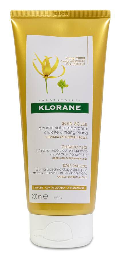 Klorane Bálsamo Reparador a la Cera de Ylang Ylang, 200 ml