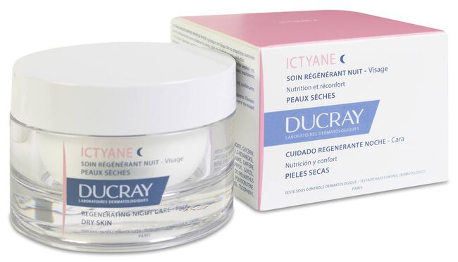 Ducray Ictyane Crema Regenerante Noche, 50 ml