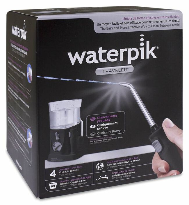 Waterpik Irrigador Bucal Traveler Wp300 Negro, 1 Ud