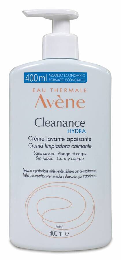 Avène Cleanance Hydra Crema Limpiadora Calmante, 400 ml